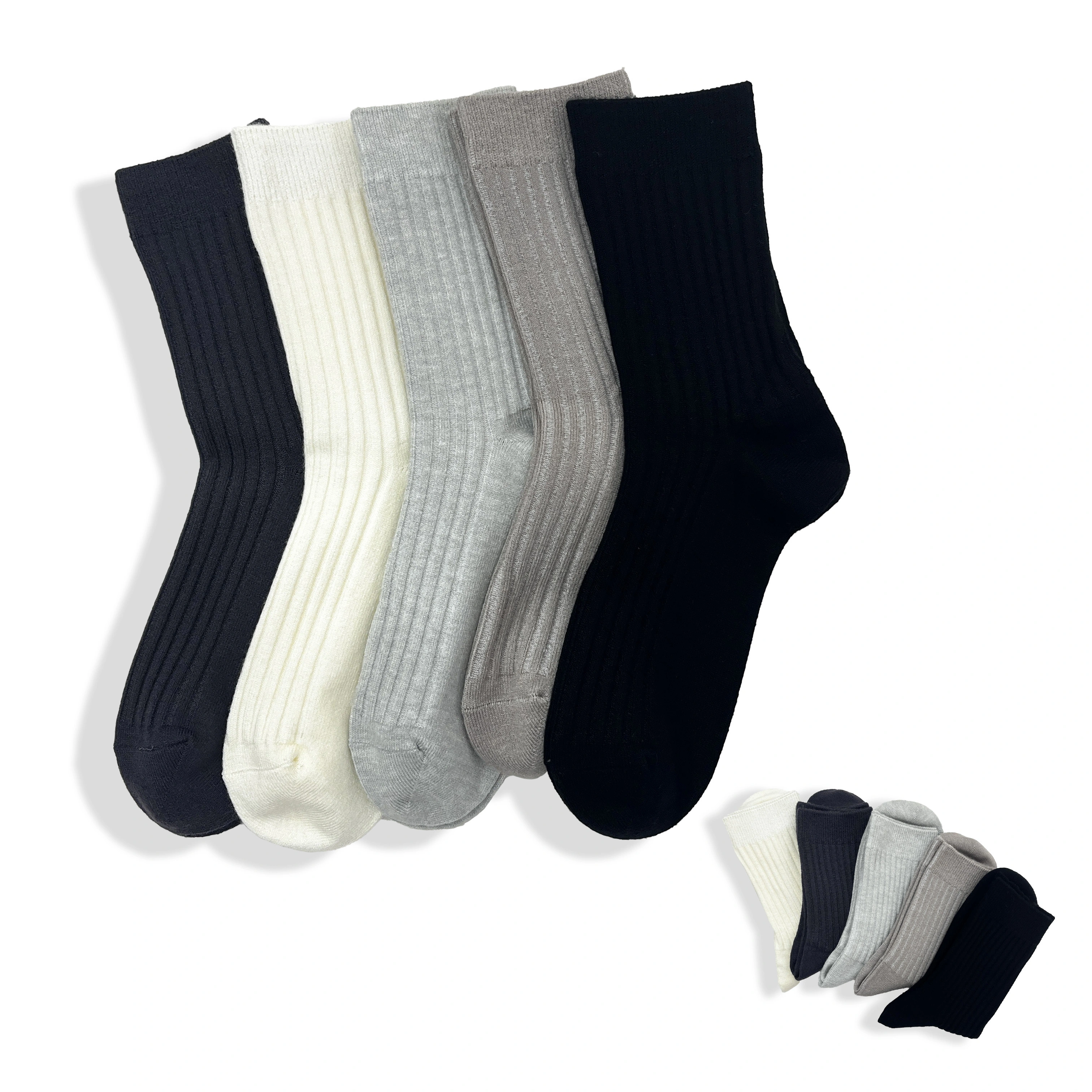 Calcetines de punto suaves y cálidos personalizados para mujer (venta al por mayor) - Calcetines de invierno cálidos y acogedores HY-W-073 1