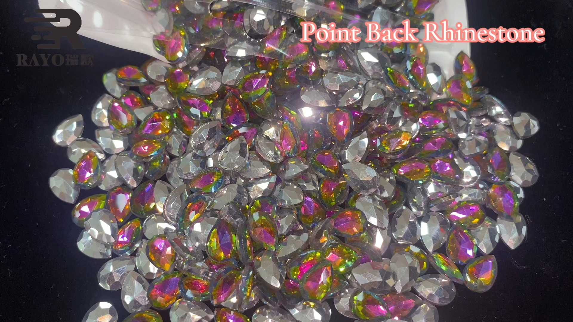 Point back rhinestone