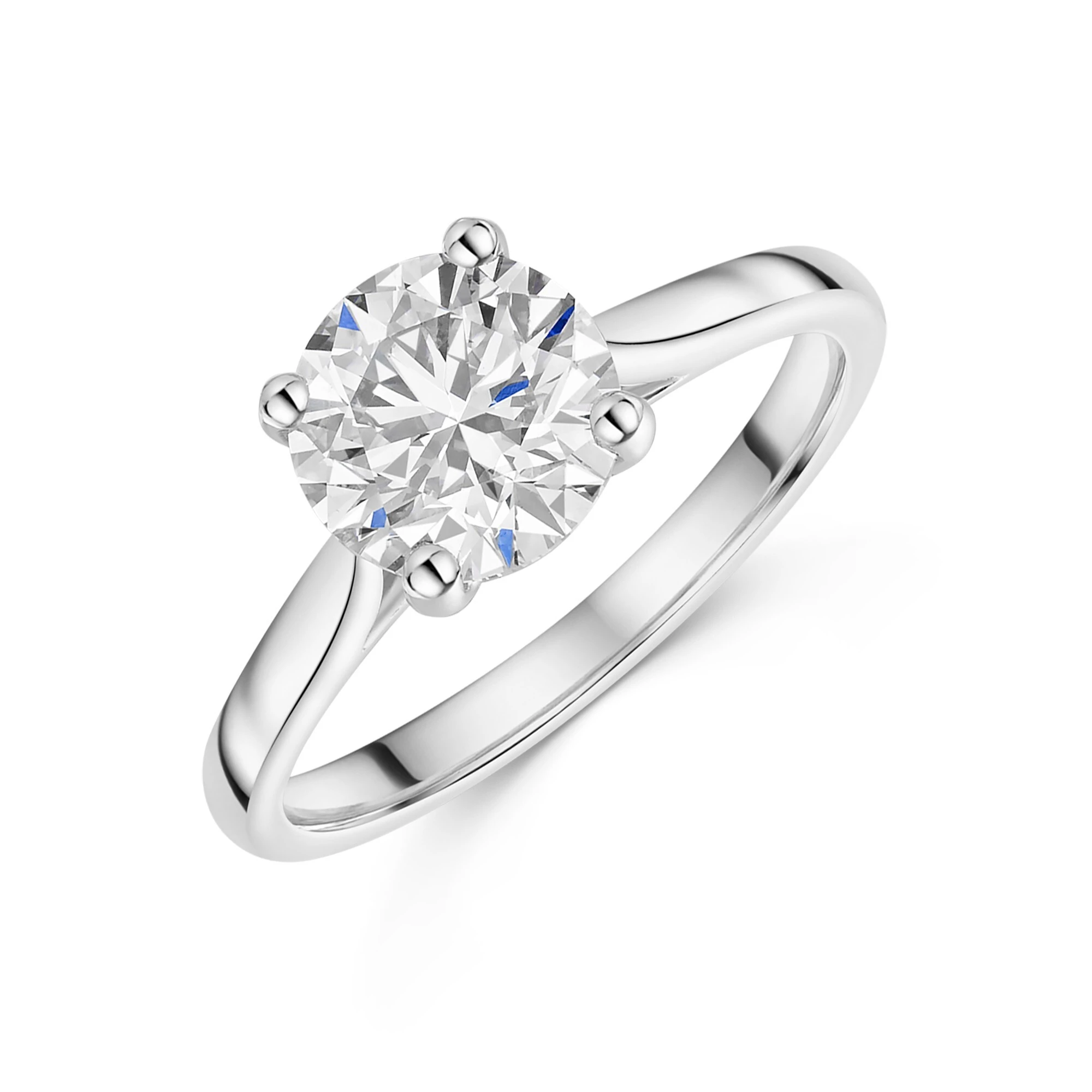 Round Brilliant Cut Excellent VVS1 Clarity Lab-Grown Diamond Solitaire Ring 1