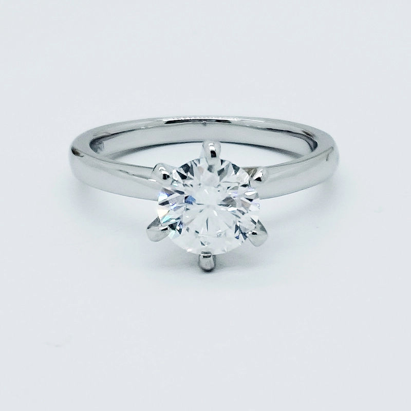 1 Carat Brilliant Cut Round Diamond Engagement Ring 1