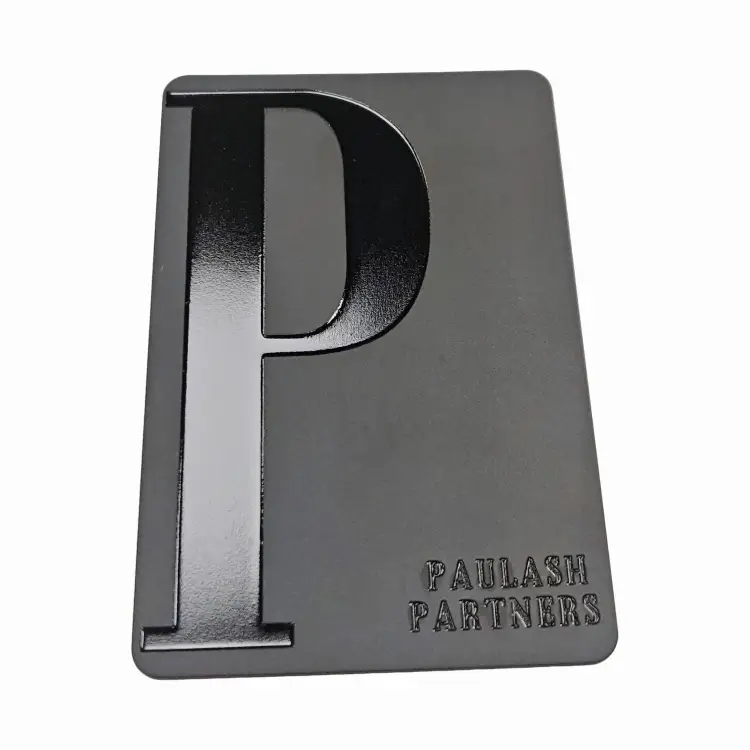 Black Soft Aluminum Corporate Metal Business Card 1