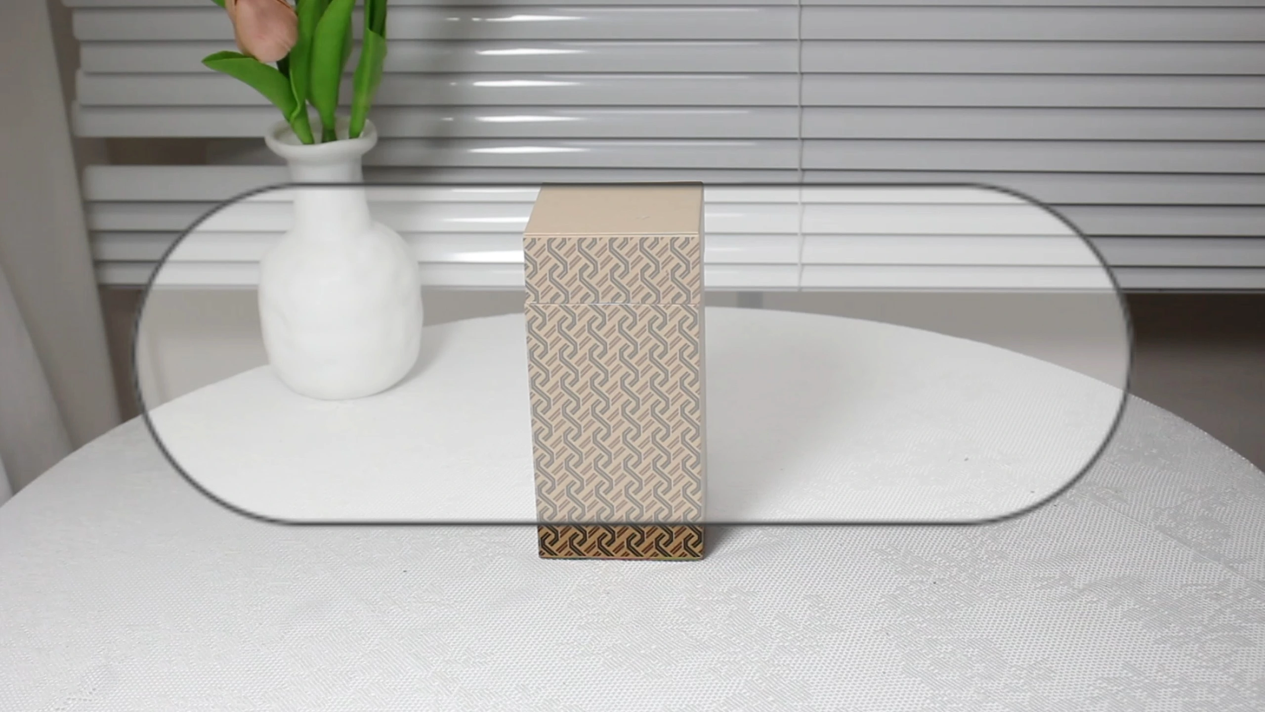 CF Eco-Friendly Recycled Materials Patterned Kraft Paper Rigid Gift Box 1