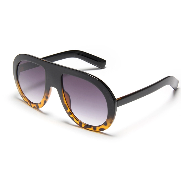 S27090 Chic Aviator Frame Sunglasses - Fashionable UV Protection Glasses, Bold Design with Tortoise Accents, Perfect for Party & Street Style 1