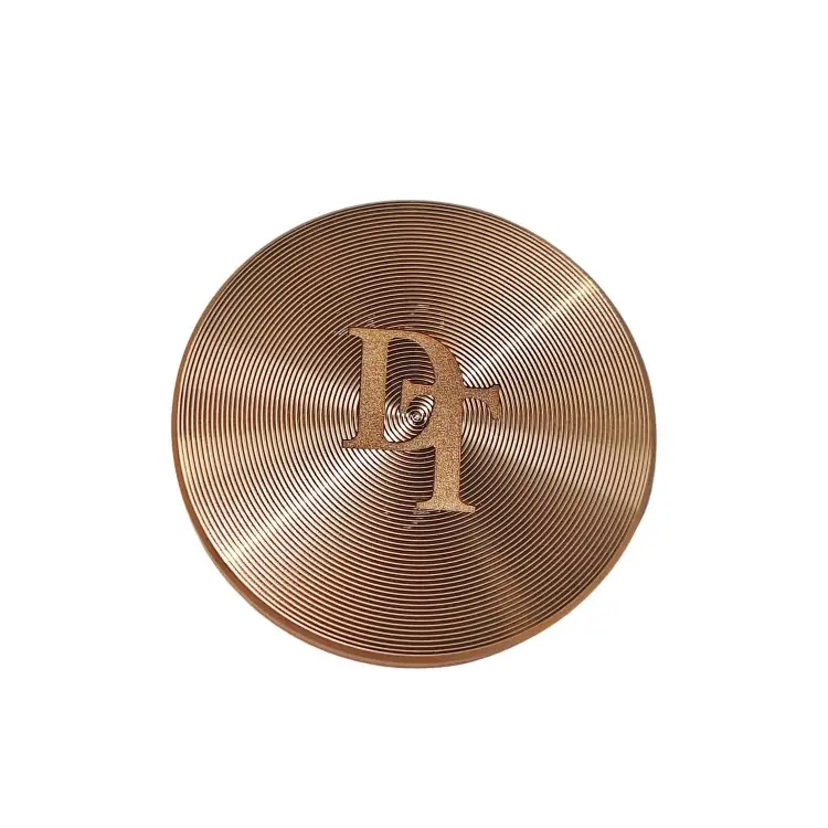 Custom-made Rose Gold CD Texture LOGO Metal Nameplate 1