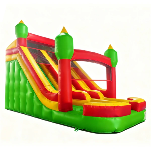 Toboggan gonflable sec double toboggan 1