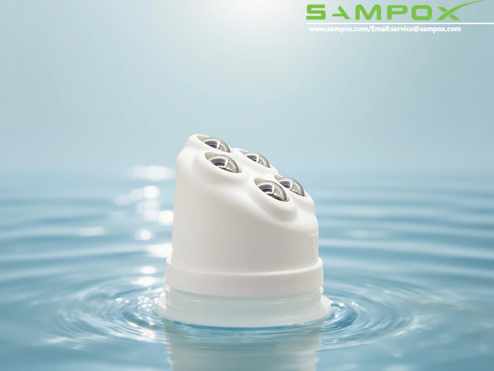 Transparent PE Massage Tube With Slanted Five-Roller Head 50mm 1