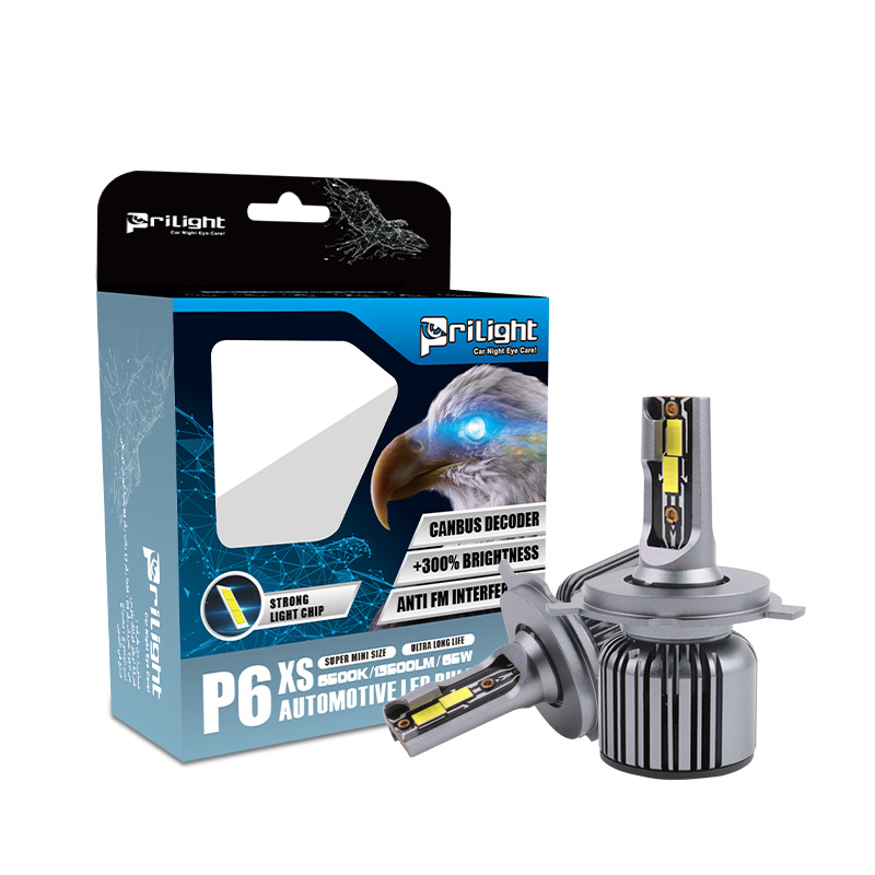 Prilight P6XS Led Headlight H4 30W 3000LM 6500K Led H1 H7 H4 H11 9005 9006 9012 Led Headlight Bulb 2
