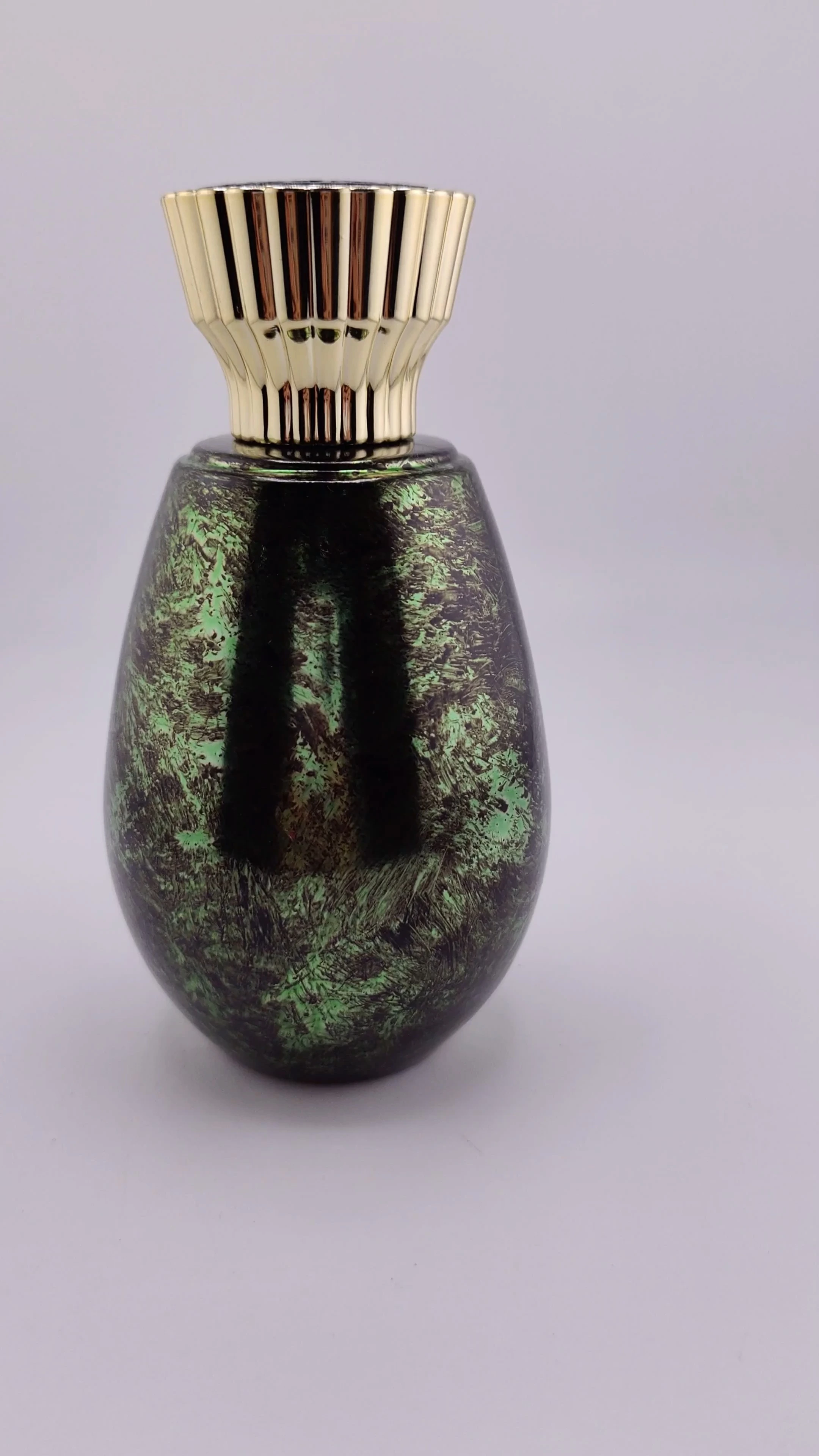 Botella de perfume de vidrio vacía, estilo retro, redonda, transparente, con tapa, 30 ml, 50 ml y 100 ml 1