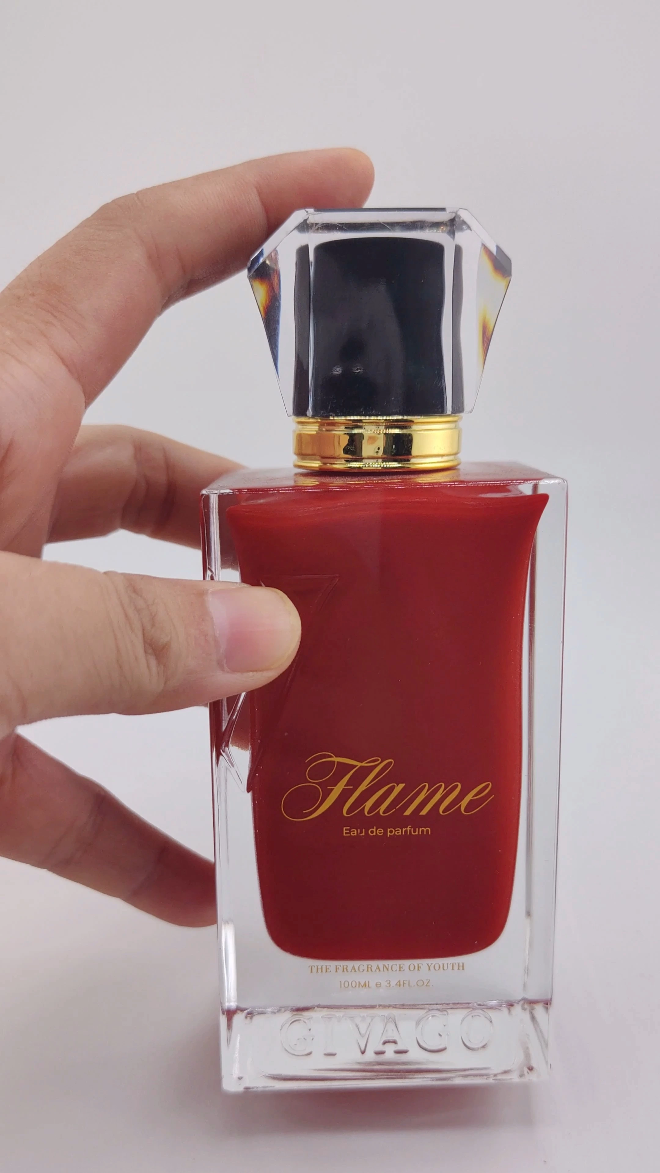 Botella de perfume Glomorous de 30 ml, 50 ml y 100 ml, color rojo, vacía, con caja. 1