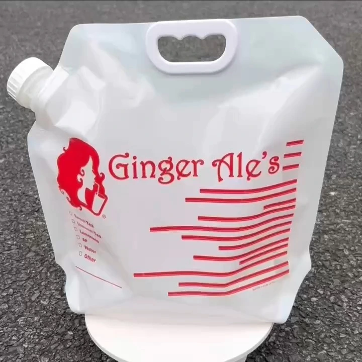 Camping, hiking, picnic, barbecue. 5L double-bottle polyphenol A free foldable water bottle, plastic foldable water bag. 1