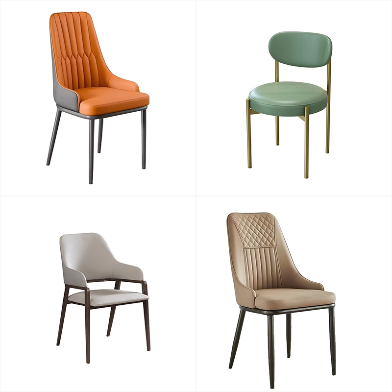 Modern PU Leather Dining Chair with Metal Legs 1