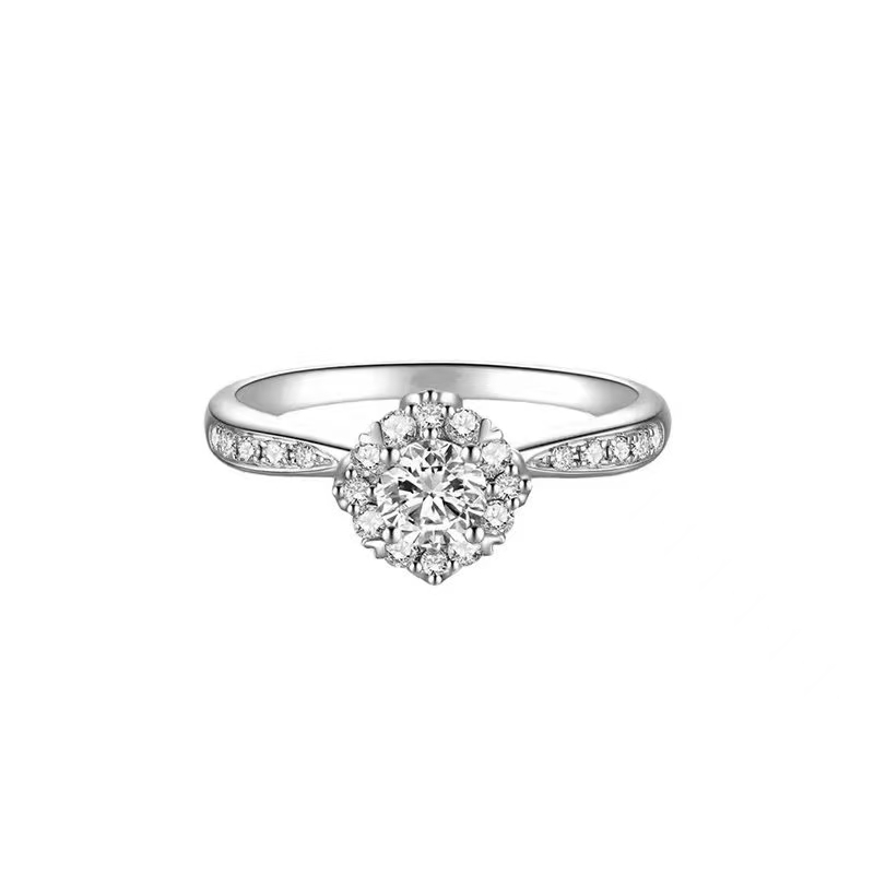 0.5ct 18K Gold Round D-Color Cultivated Diamond Engagement Ring - Shining Like Stars 1