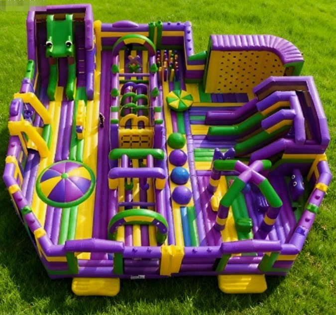 Custom Inflatable Amusement Park Large Obstacle Course 1