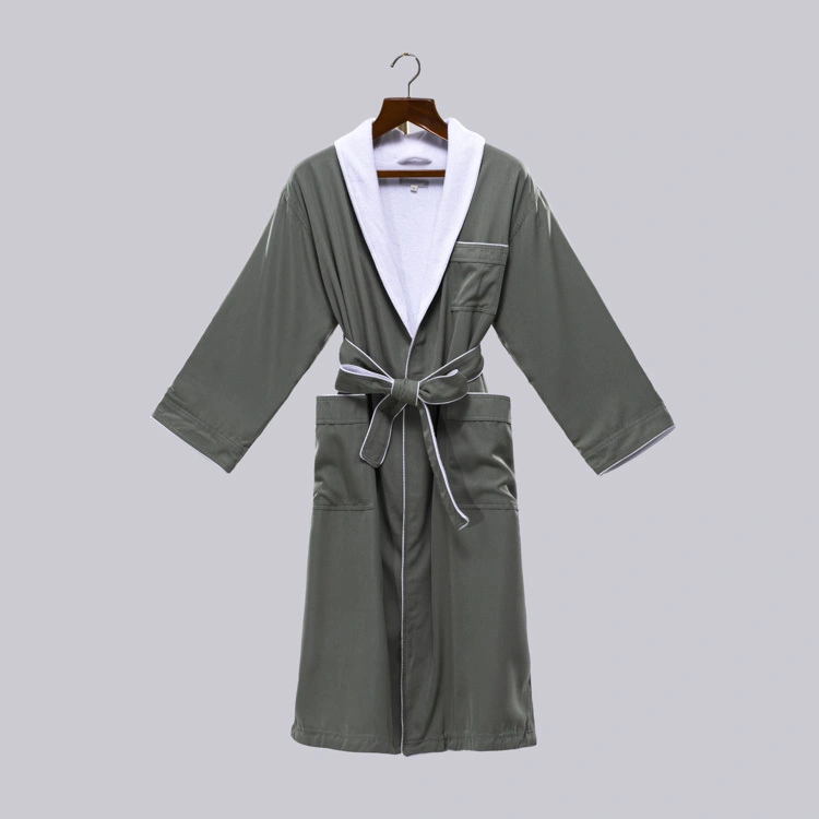 Green double-layer bathrobe
