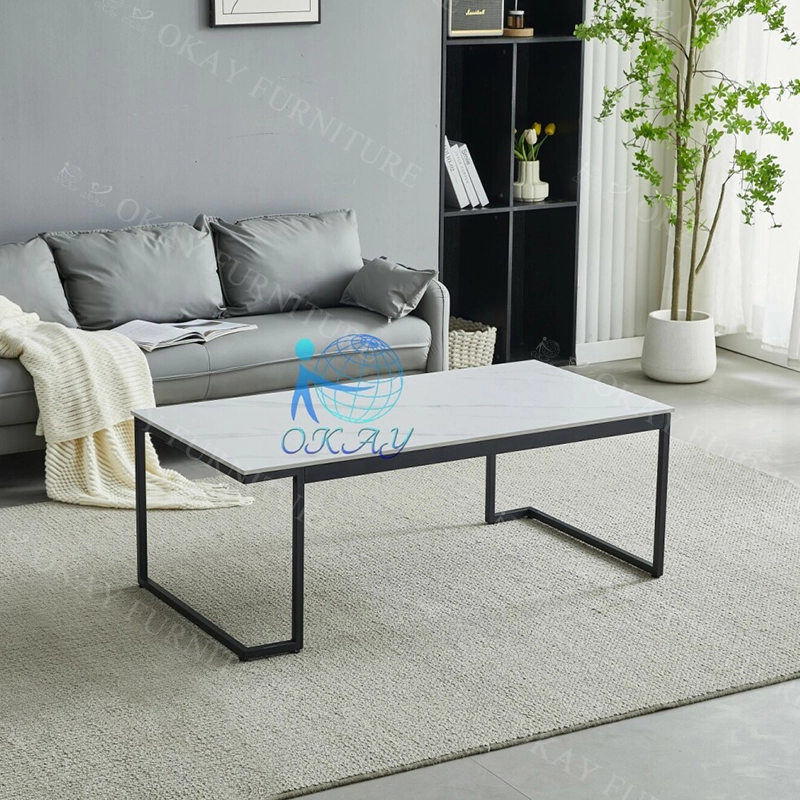 Modern light luxury industrial style ceramic dining table and living room furniture, durable and zero penetration 1