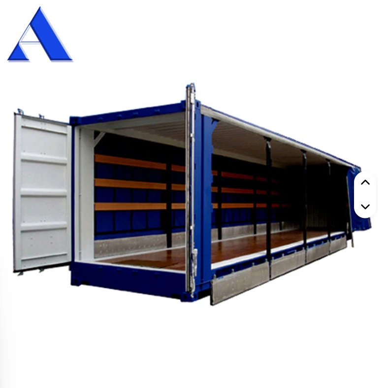 New High Cube 40ft Shipping Container with PVC Curtain Side Door 40 Foot Dry Container for Sale 1