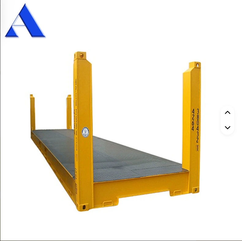 ISO Certified 40ft 40' Flat Rack Container with Steel Fixed Corner Post Transportation Equipment for Sale 1