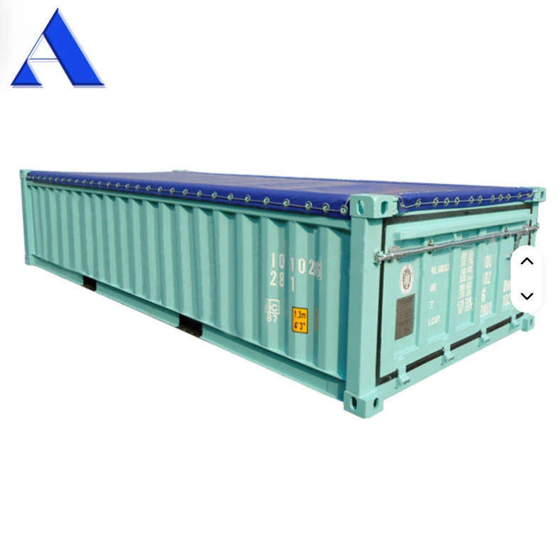 BV Certified 20ft Half Height Soft Open Top Container with Tarpaulin Roof Cover for Bulk Ore Storage 1