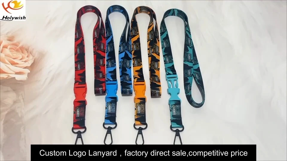 Custom Lanyard Matching Colorful Plastic Breakaway Buckle OEM ODM Support 1
