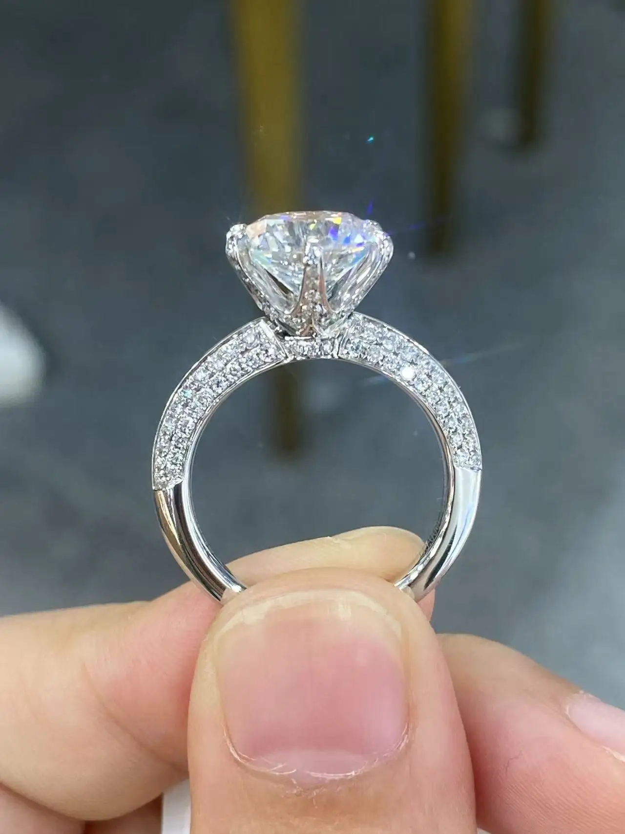 Gia Certified Diamond Engagement Rings Lab Diamond Ring Wholesale - ZKZ Jewelry-1 2