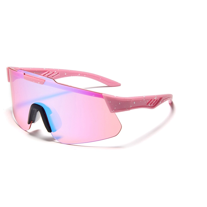 S87095 Sporty Oversized Shield Sunglasses - Colorful Mirrored Lenses for Outdoor Sports - UV400 Protection & Vibrant Frames 1