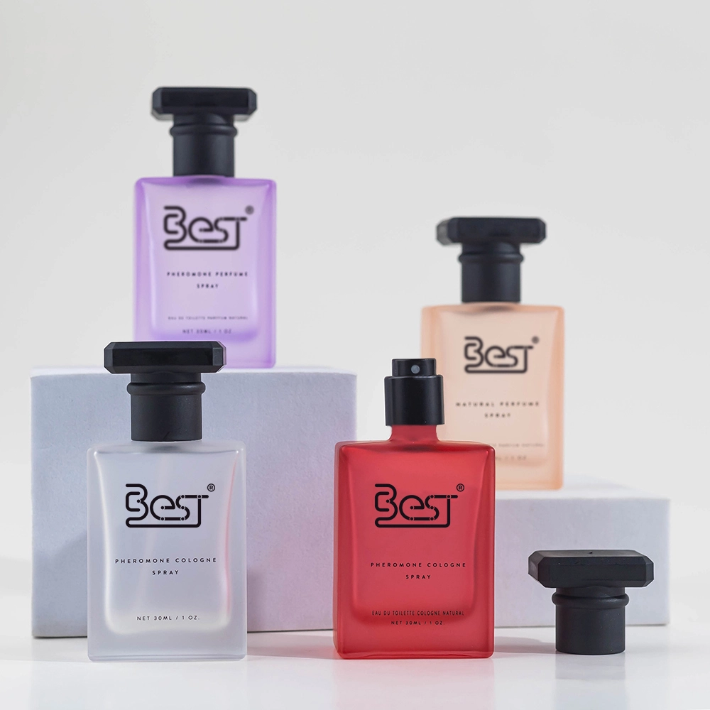 Colorful Rectangular Perfume Bottle | 30ml 50ml 100ml with Black Cap BEST-23306 1