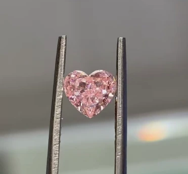 1.07ct F VS1 Heart Shaped Fancy Pink  Lab Grown  Diamonds For Jewelry Making 1
