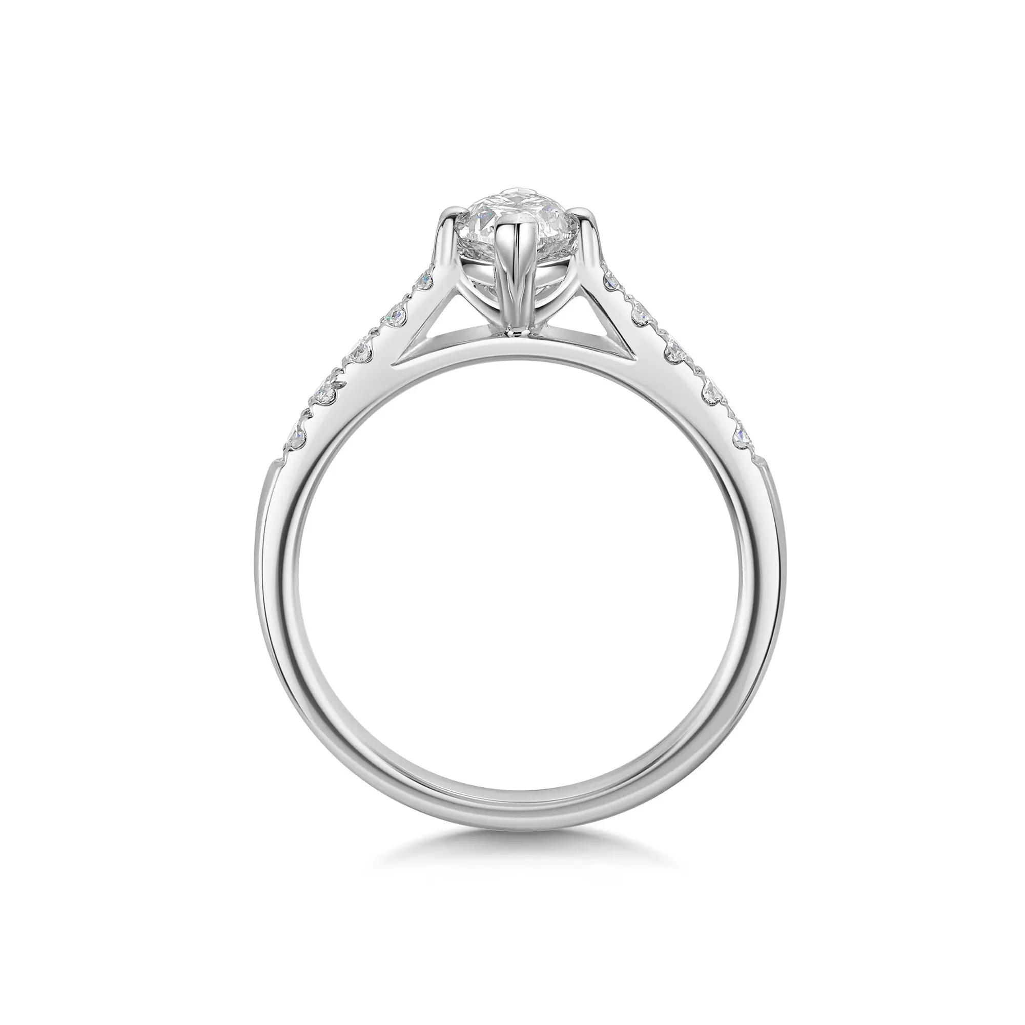 Lab Grown Diamond Oval Ring Lab Diamond Ring Wholesale - ZKZ Jewelry 3