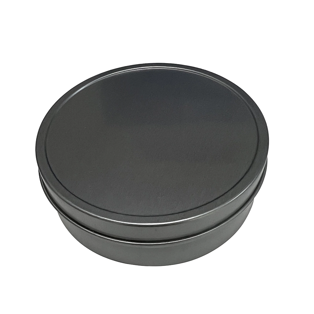 Contenedor de hojalata plano para velas, cajas redondas de hojalata para almacenar dulces, contenedores de metal para bocadillos, mini cajas para galletas 1