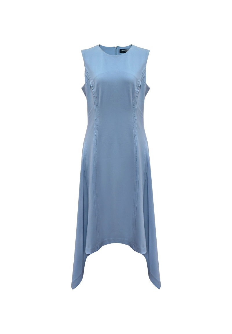 Robe de soirée bleu clair sans manches pour femme 1
