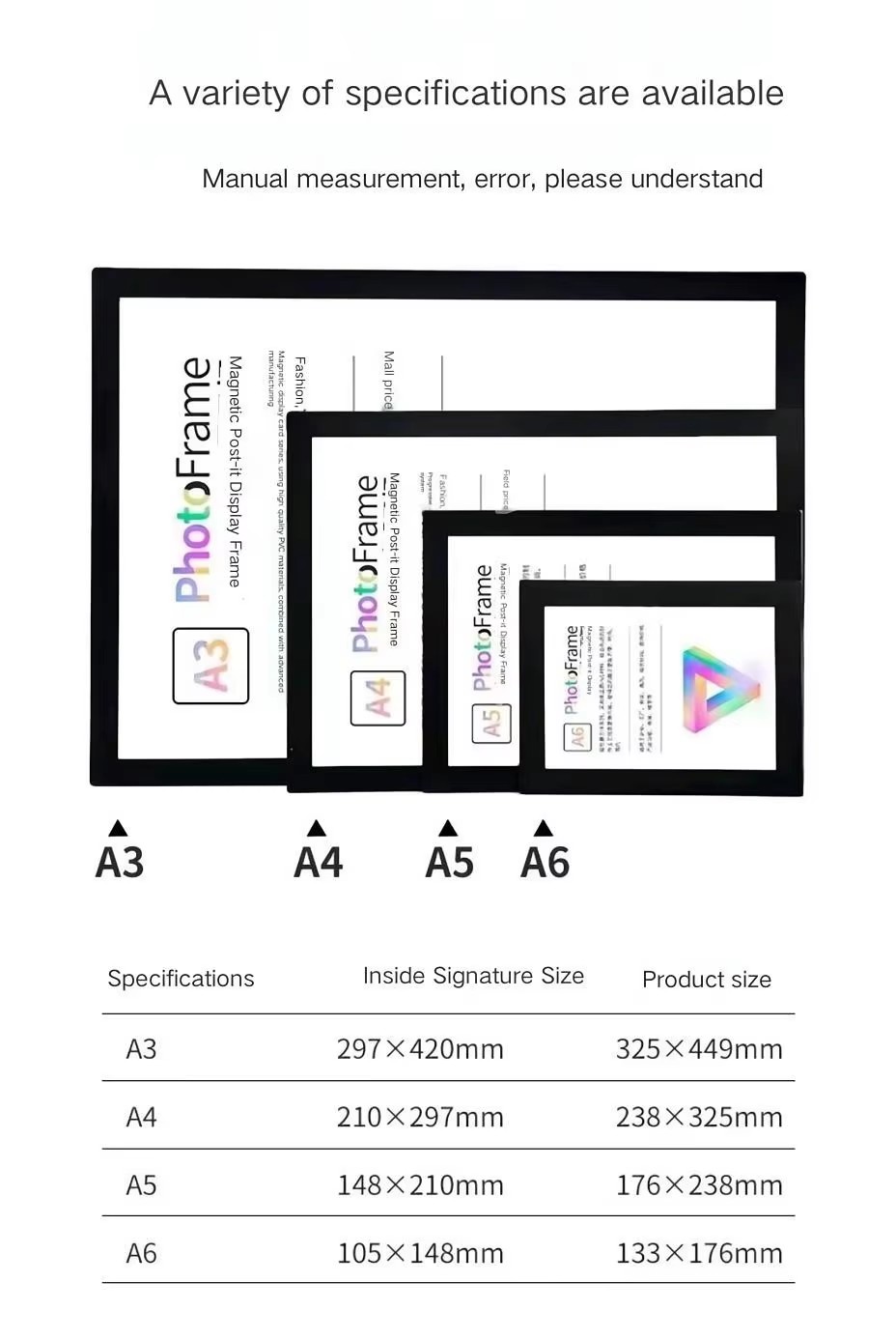 Wholesale A5 Size Soft Flexible Rubber Magnet Camera Magnetic Sheet for Picture Photo Iman 7