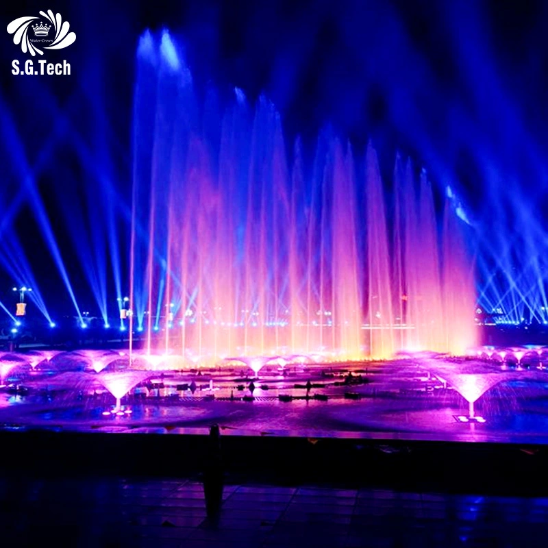 Water Crown Illuminated Musical Fountain System 1