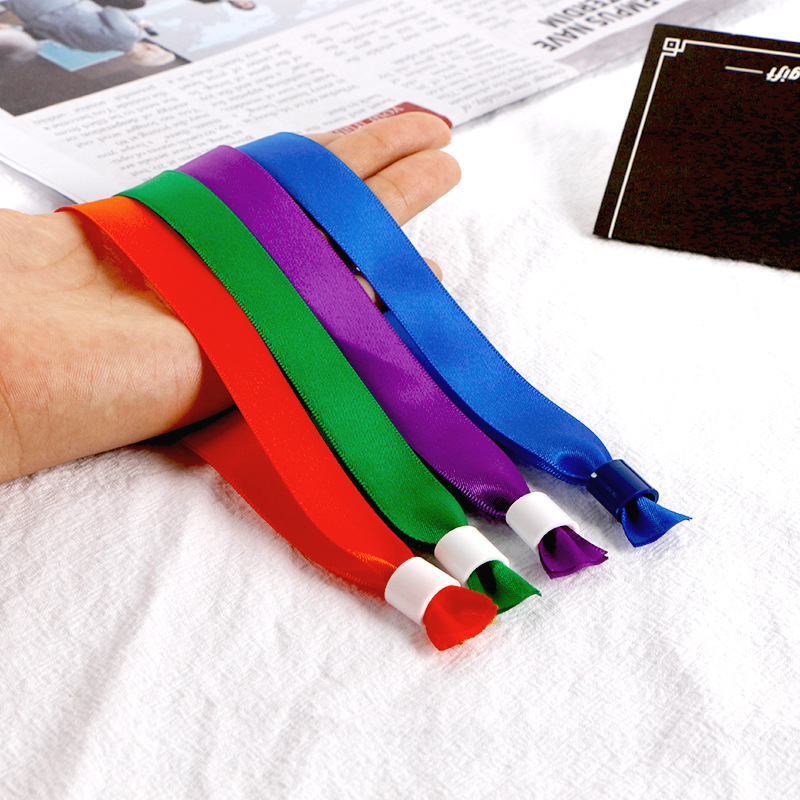 Concert Hand Ribbon Elevate Your Event with Disposable Satin Ribbon Wristbands | MSD Bow