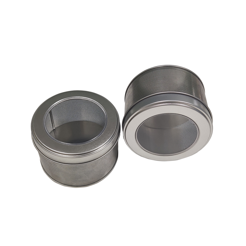Elegant Moisture Absorber Container for Toilet, Vented Metal Can with See-Through Lid 3