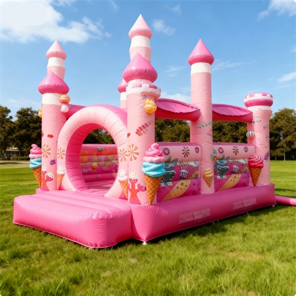 Castillo inflable Pink Candy Theme Park 1