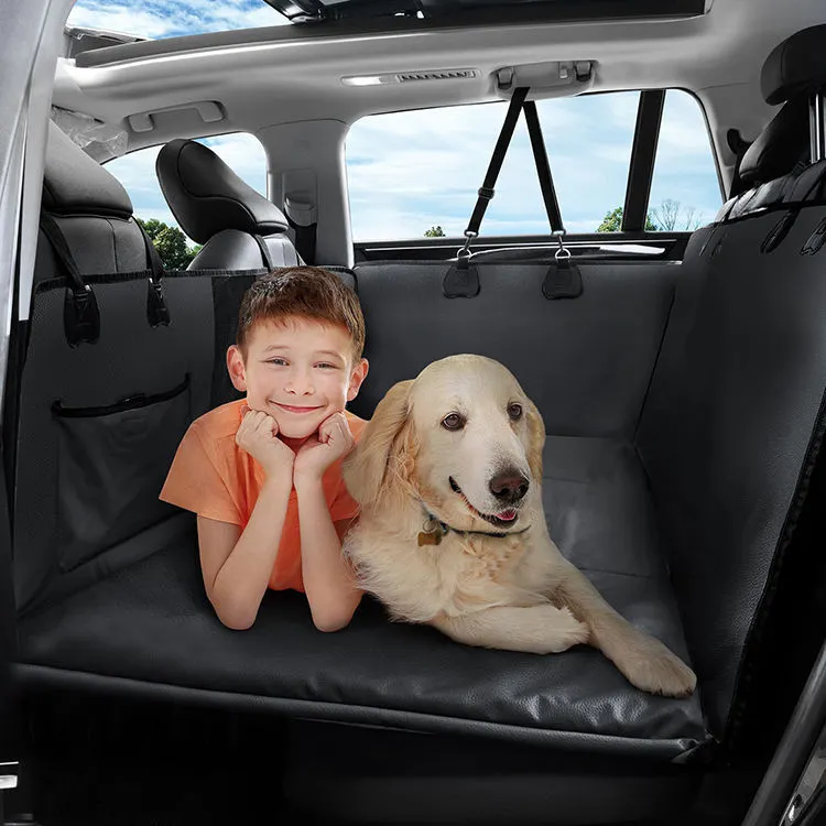 Dog Car Seat Cover for Back Seat Hard Bottom Holds 400LBS 1