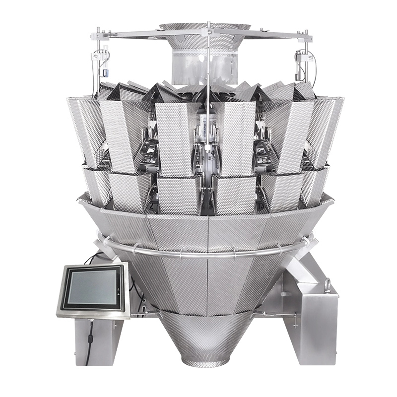 14 heads multihead weigher with dimpled buckets 1