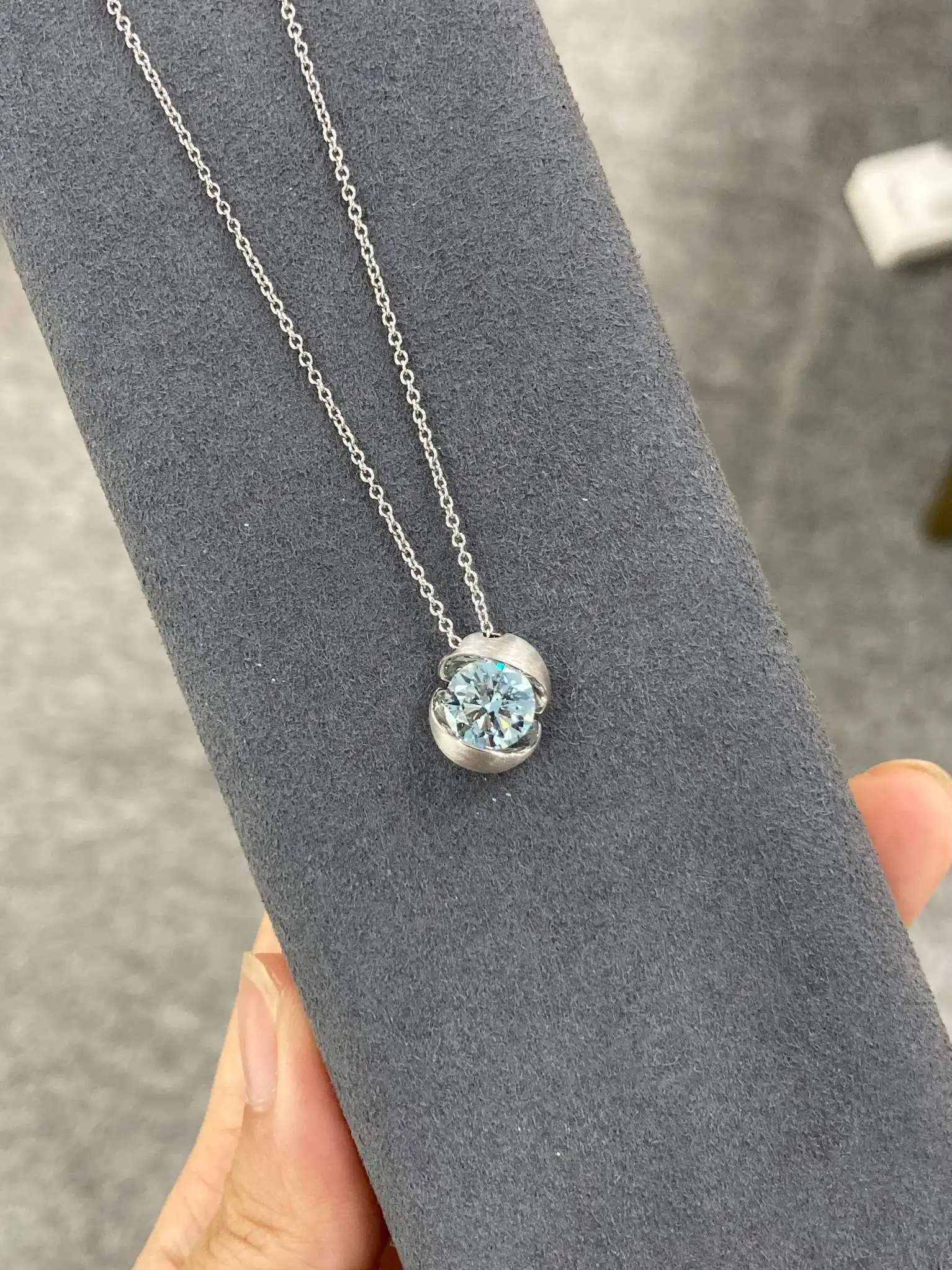 Lab Grown Diamond Heart Necklace by ZKZ Jewelry 2