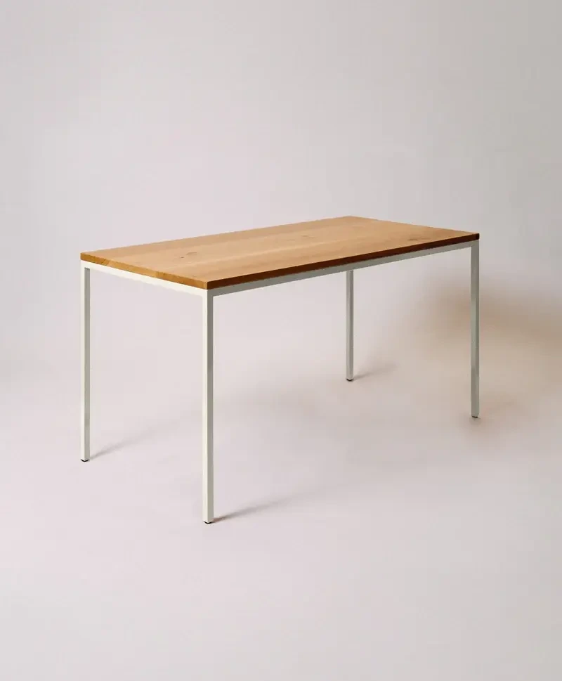 Table basse moderne en bois massif et acier avec rangement, quatre pieds - Mobilier de salon TALON 1