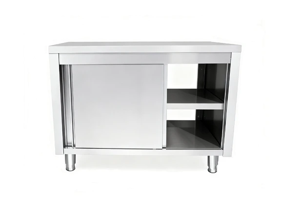 Kaesid Premium Stainless Steel Work Table with Cabinet and Sliding Doors 1