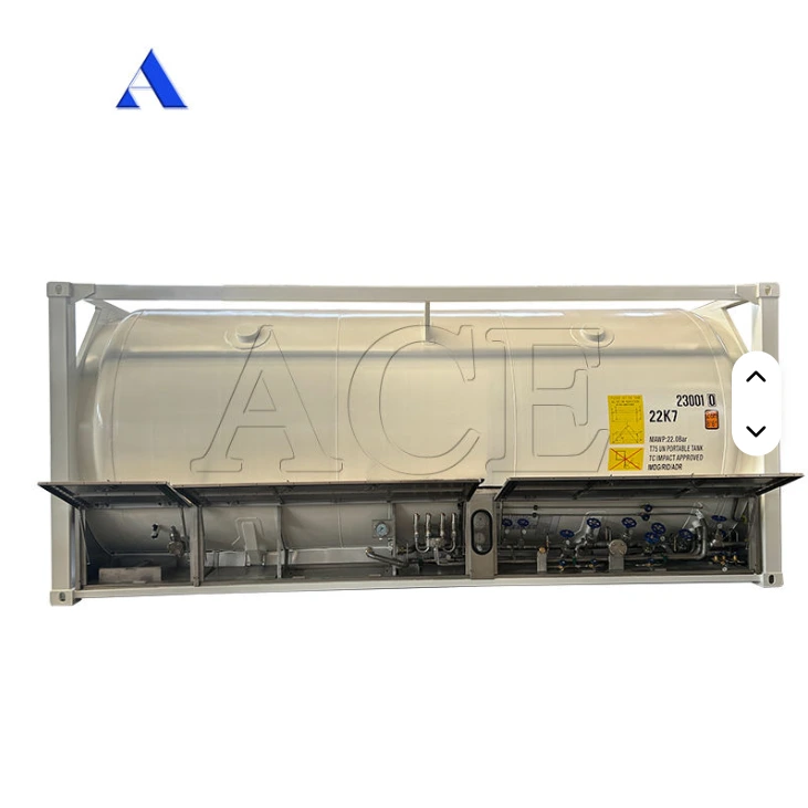 Криогенный резервуар для СПГ стандарта ASME UN T75 ISO, ёмкостью 20 тонн, 20-футовый транспортный контейнер 1