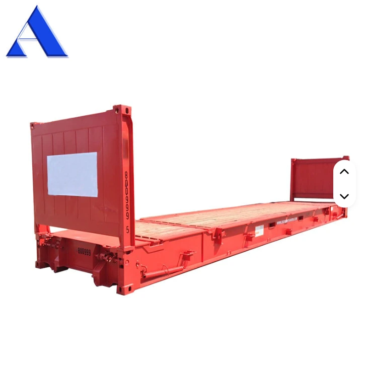 40ft 40' New Steel Corten Steel Flat Rack Shipping Containers Collapsible End Flatrack CSC Certified for Sale 1