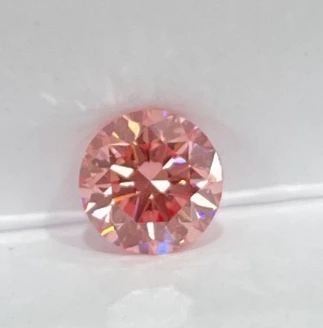 Excellent Brilliant Lab Grown Round-Cut Fancy Intense Pink VS Clarity Diamond 1.04ct 1