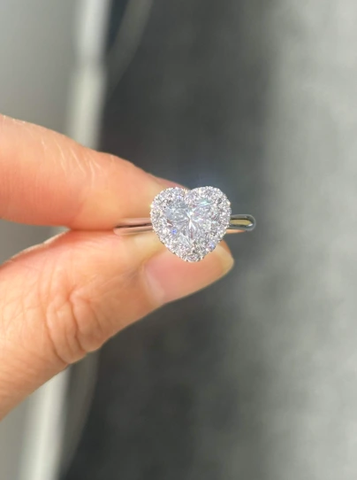 1.012ct Heart Shape Solitaire Ring 1
