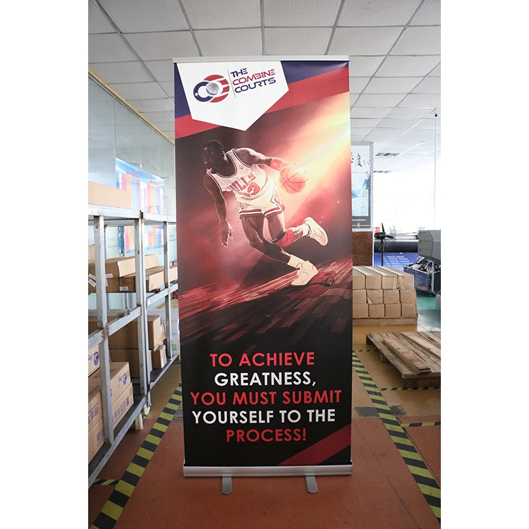 Eenvoudig te installeren oprolbare banner aluminium displaystandaard 1