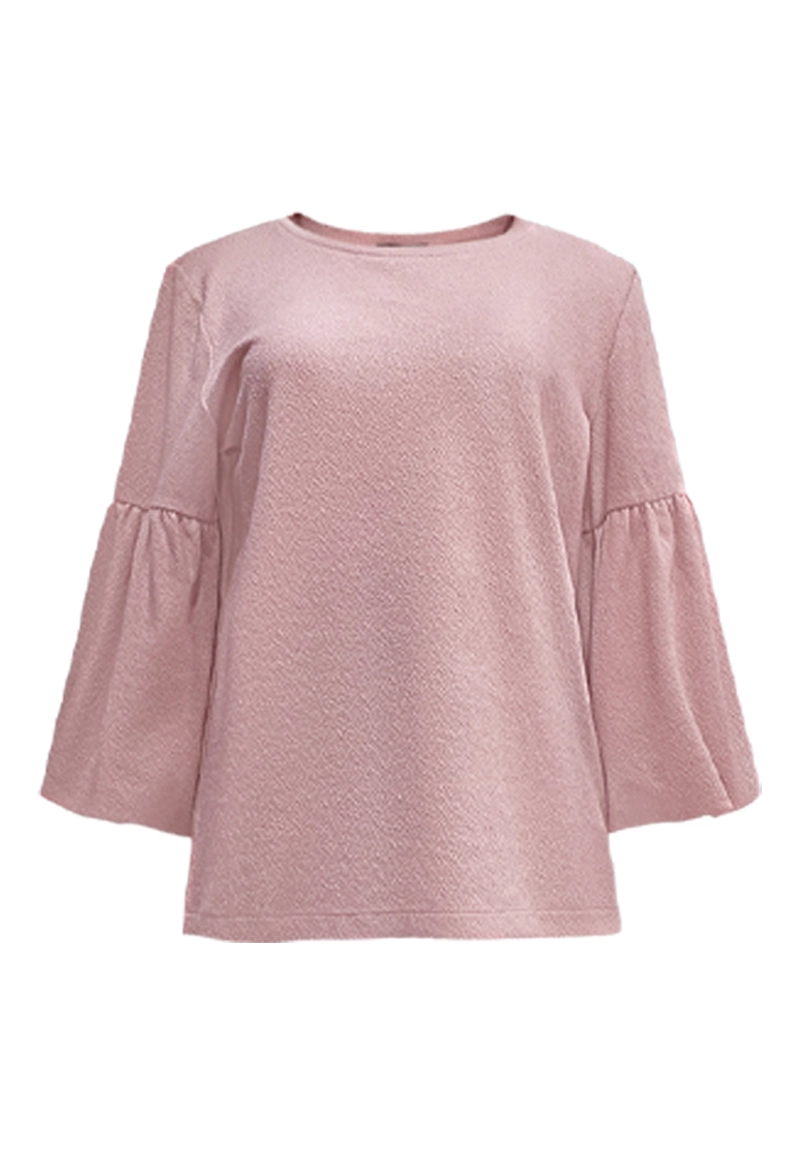 Daily Pink Blouse with Lantern Sleeves Vepeen Apparel 1