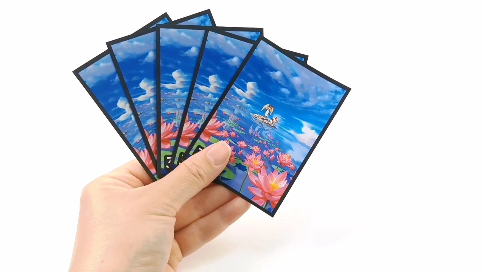 Bolsas de embalaje pequeñas personalizadas con papel de aluminio holográfico termosellado para tarjetas coleccionables y tarjetas de juego. 1