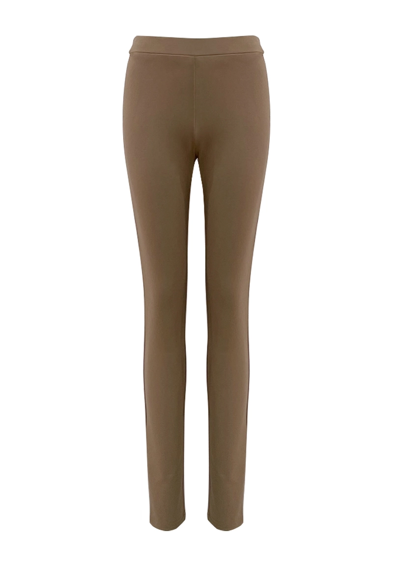 Beige Slim-Fit Leggings Vepeen Apparel 1