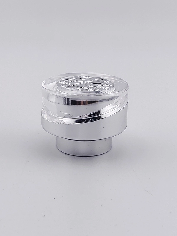 Tapas para botellas de perfume de aluminio, plástico acrílico, PP, UV, con logotipo personalizado, para cosméticos, venta al por mayor 1