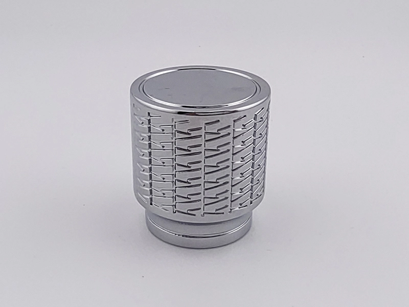 Tapas cilíndricas plateadas para botellas de perfume. Diseñadas para botellas de perfume. Tapas de metal oxidado UV para botellas de perfume. 1